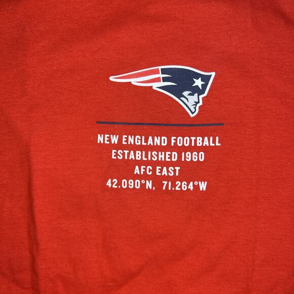 *NEW* Men's L Fanatics Red New England Patriots Repeat Stats T-Shirt Football - Picture 3 of 6